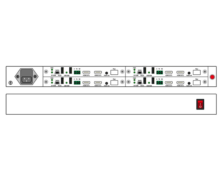 multi channel hdmi fiber optical extender 1