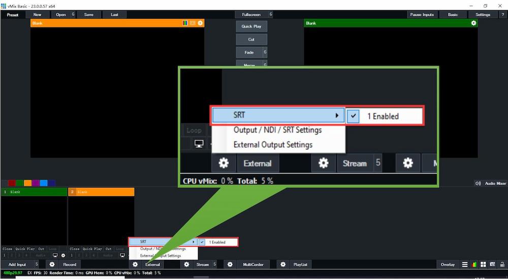 How Set the Video Encoder and Decoder on Vmix Software