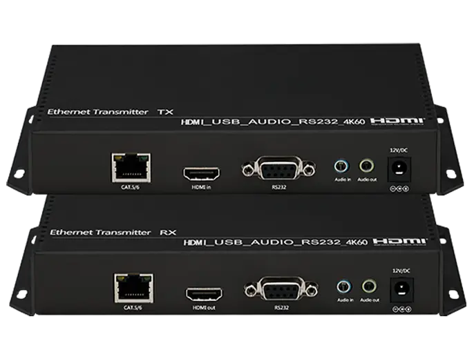 4K @ 60 HDMI USB 2.0 Extender über Cat5e/6