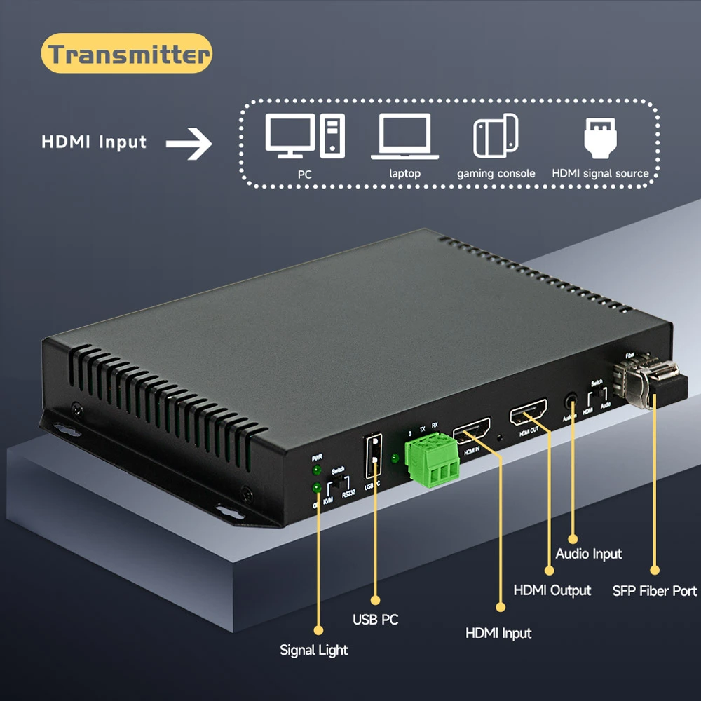 uncompressed 4k30 hdmi kvm optical firber extender 02